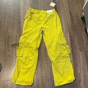 Women's Bright Yellow Cargo Pants
